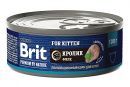 Консерва Brit Premium by Nature для котят, Кролик, 100 г