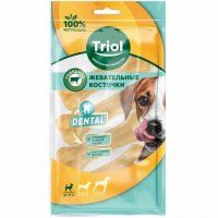Лакомства Triol DENTAL, косточки жевательные, 7,5 см, 80 г