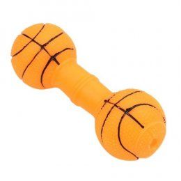 Игрушка Баскетбольная гантель с пищалкой для собак, 15,5х6 см