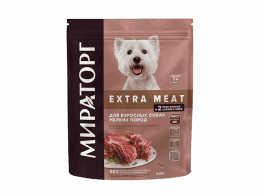 Корм Мираторг для взрослых собак мини пород старше 1 года, с говядиной, Extra Meat, 600 г