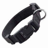 Ошейник Triol для собак нейлоновый, S, черный, Стандарт, 15х270-370мм