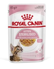 Пауч Royal Canin для стерилизованных котят, кусочки в желе, KITTEN STERILIZED in JELLY, 85 г