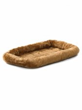 Лежанка MidWest Pet Bed для собак и кошек меховая, коричневая, 55х33 см