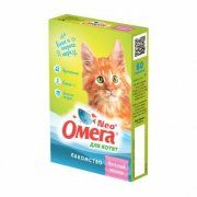 Лакомство Омега Nео витаминное для котят, с пребиотиком и таурином, 60 шт