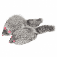 Игрушка Мышь серая, для кошек, 90-100мм 