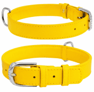 Ошейник "CoLLaR Glamour" для собак, жёлтый, ш 35 мм, д 46-60 см