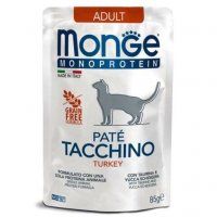 Пауч Monge для взрослых кошек, из индейки, Monoprotein, 85 г