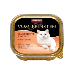 Консервы Vom Feinsten Castrated для кастрированных котов, с индейкой и лососем, 100 г