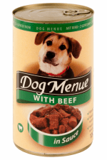 DOG Menu полнорационный консервированный корм для собак, с говядиной, 1240 г