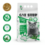 Наполнитель минеральный Cat Step Compact White Aloe Vera, комкующийся, 4,5 кг (5 л)