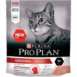 Корм Pro Plan для взрослых кошек, с высоким содержанием лосося 400 г