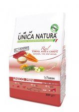 Корм Unica Natura Mini для миниатюрных и маленьких пород собак всех возрастов, оленина, рис и морковь, 800 г