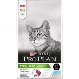 Pro Plan. Корм сухой полнарационный для взрослых стерилизованных кошек и кастрированных котов, с высоким содержанием трески и форели, 10 кг