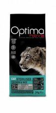 Корм Optima Nova, для взрослых стерилизованных кошек, с курицей и рисом, Sterilized, 2 кг