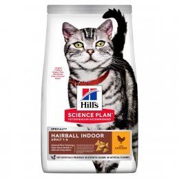 Корм Hill's для взрослых кошек домашнего содержания, Вывод шерсти, с курицей, 300 г