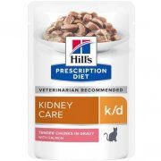 Пауч Hill's для взрослых кошек при почечной недостаточности со вкусом лосося, k/d, 85 г