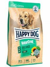 Корм Happy Dog для взрослых собак всех пород, со вкусом птицы, творога и шпината, NaturCroq Balance, 4 кг