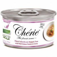 Консервы Pettric Cherie для кошек, с тунцом и лососем в подливе, 80 г