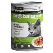 Консерва ProBalance, для чувствительного пищеварения кошек, Sensitive, 415 г