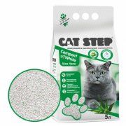 Наполнитель минеральный Cat Step Compact White Aloe Vera, комкующийся, 4,5 кг (5 л)