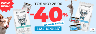 Скидка 40% на весь бренд Best Dinner только 28 июня 2023!