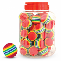Игрушка Мячик полосатый красный, для кошек, 3,5 см
