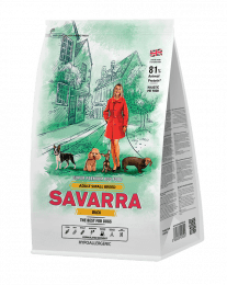 Корм SAVARRA Adult Dog Small Breed для взрослых собак мелких пород, утка и рис, 1 кг