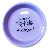 Миска Mr.Kranch MEOW! керамическая для кошек, сиреневая, 200 мл