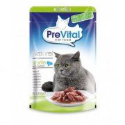 Пауч Prevital Naturel для стерилизованных кошек с лососем, 85 г