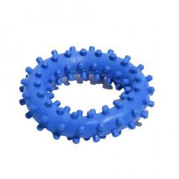 Игрушка Кольцо с шипами для собак, синее, №2, 6,8 см