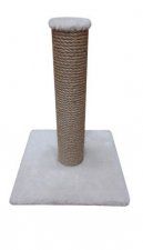 Когтеточка Bast, столбик для кошек, джут, бежевая, 30х30х40 см