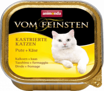 Консервы Vom Feinsten Castrated для кастрировнных котов, с индейкой и сыром, 100 г