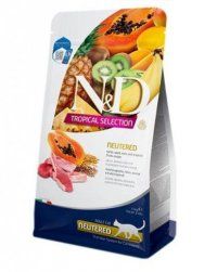 Корм Farmina N&D низкозерновой для стерилизованных кошек с ягненком и тропическими фруктами, TROPICAL, 1,5 кг