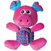 Игрушка свинья для собак, Toy Dog KONG Weave Knots Pig M, 22 см