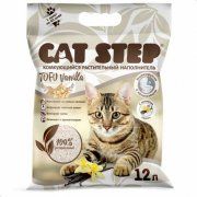 Наполнитель для кошачьих туалетов Cat Step Tofu Vanilla растительный комкующийся, 5,567кг (12 л)