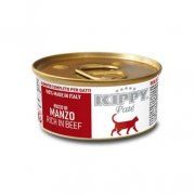 Консерва Kippy паштет для кошек всех пород с говядиной, 85 г