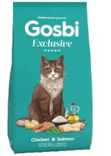 Корм Gosbi, для стерилизованных кошек, курица и лосось, Exclusive Sterilized, 1,5 кг