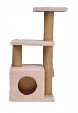Домик-когтеточка Kogti для кошек многоуровневый, бежевый, Башня New, 51х42х32 см