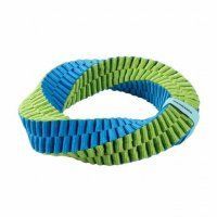 Игрушка Плетеное кольцо-спираль для собак, зеленая, диаметр 19 см