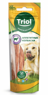 Аппетитные колбаски Triol для собак из ягненка, 40 г