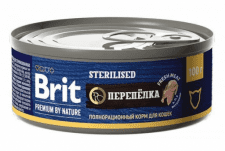 Консерва Brit Premium by Nature для стерилизованных кошек, Перепелка, 100 г