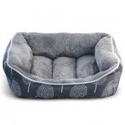 Лежанка Triol прямоугольная, Сказочный лес, серая, М, 620х530х240 мм