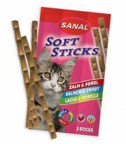 Палочки Sanal для кошек, лосось и форель, 3х5 г