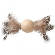 Игрушка мячик с перьями для кошек, Toy Cat Mala Ball, 4 см