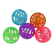 Игрушка Мячик для кошек пластмассовый звенящий, волна, 4 см