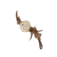 Игрушка Шарик из ротанга для кошек, светлый