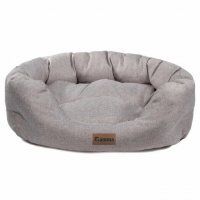 Лежанка Gamma для животных, овальная, бежевая, Кижи Гранд, 60х47х21 см