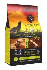Корм AMBROSIA GRAIN FREE для собак всех пород, индейка, утка, 2кг