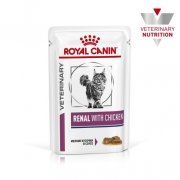 Пауч Royal Canin при почечной недостаточности с курицей, кусочки в соусе, RENAL Feline, 85 г