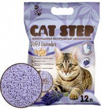 Комкующийся наполнитель Cat Step Tofu Lavender соевый, 5,4 кг (12 л)